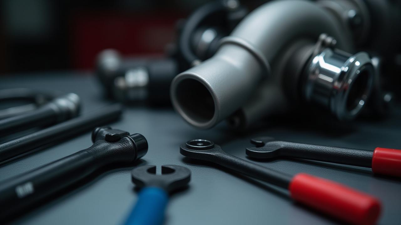 Detailaufnahme von spezialisiertem Werkzeug und Hochleistungsteilen in der Horst & Hüll Werkstatt